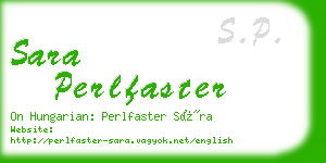sara perlfaster business card